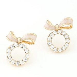 NWT Natalie Pink Bow Earrings